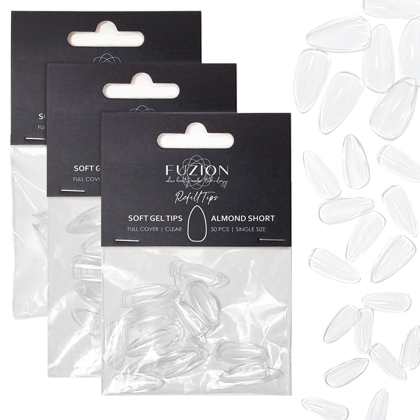 SOFT GEL TIPS REFILL - ALMOND