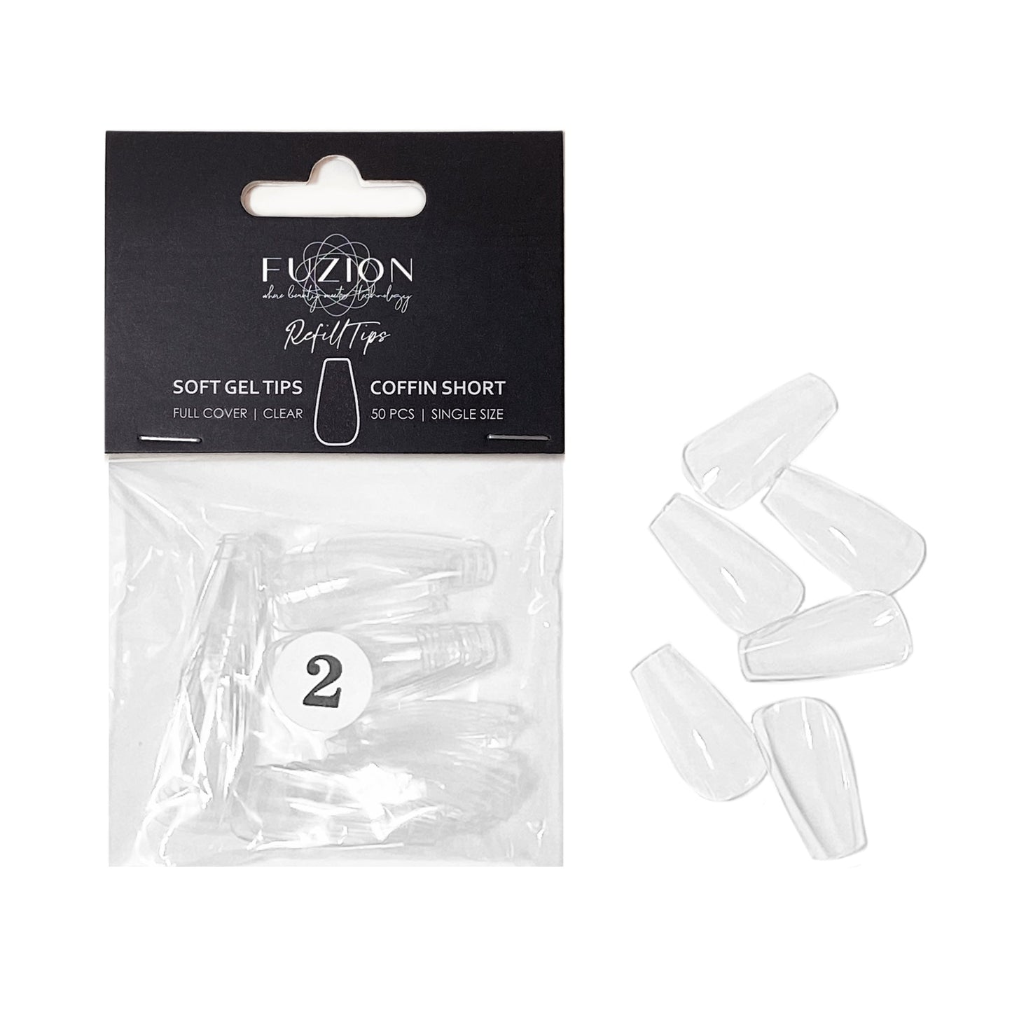 SOFT GEL TIPS REFILL - COFFIN