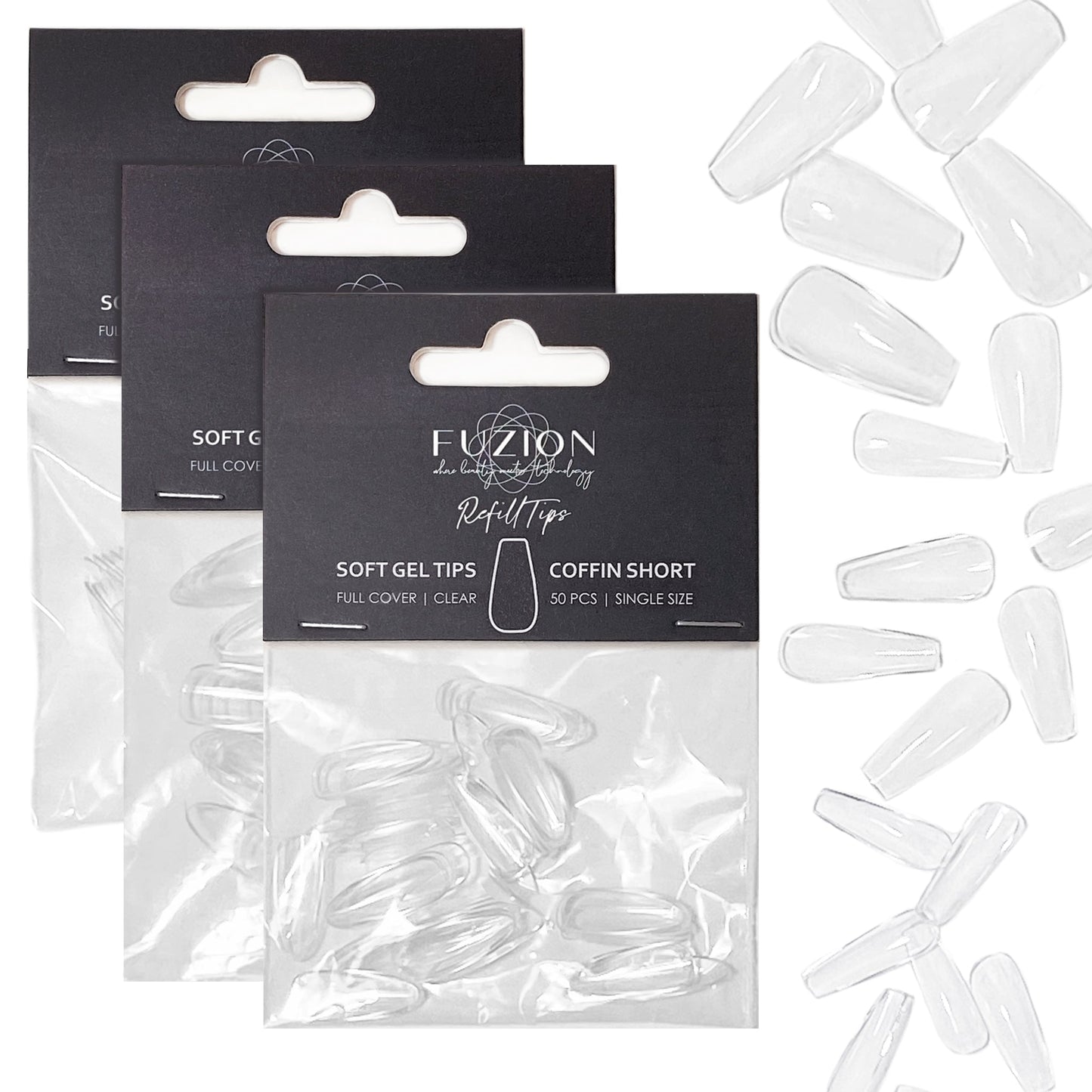 SOFT GEL TIPS REFILL - COFFIN