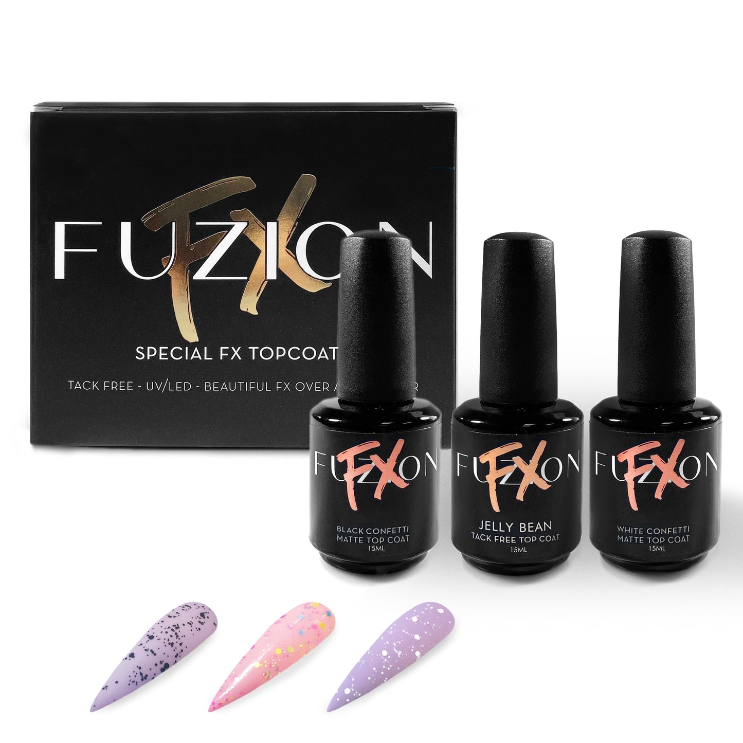Confetti & Jelly Bean Topcoat Trio | 3pc Kit | FX by Fuzion